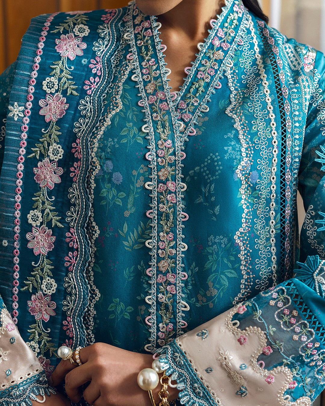 Fina Embroidered Lawn | Qalamkari 2025