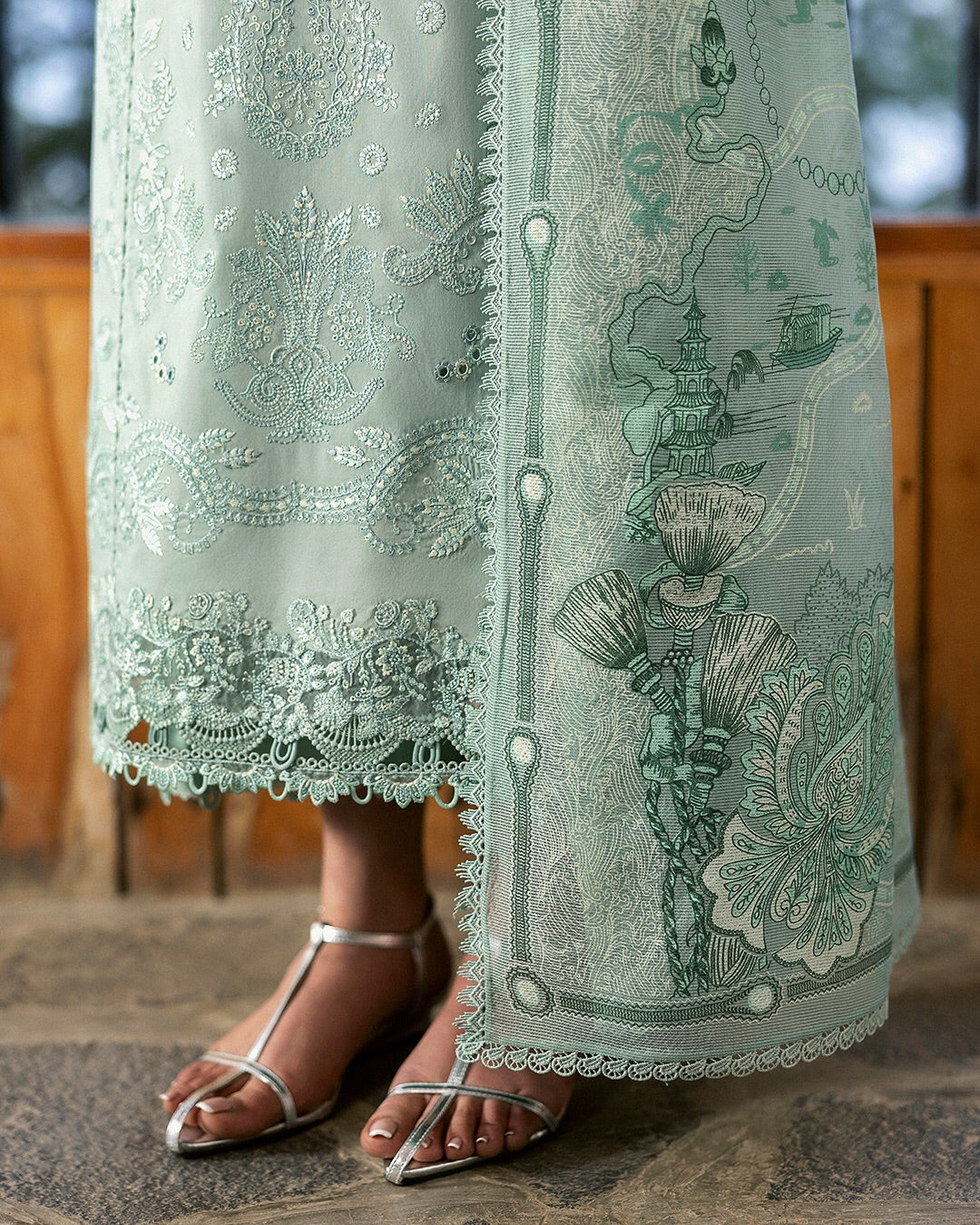 Elira Embroidered Lawn | Qalamkari 2025