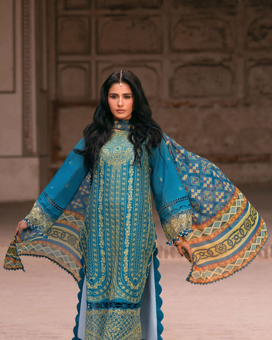 Sea Green MI - 07 | 3 PC LAWN | Mastani Vol 2 Luxury Lawn 25