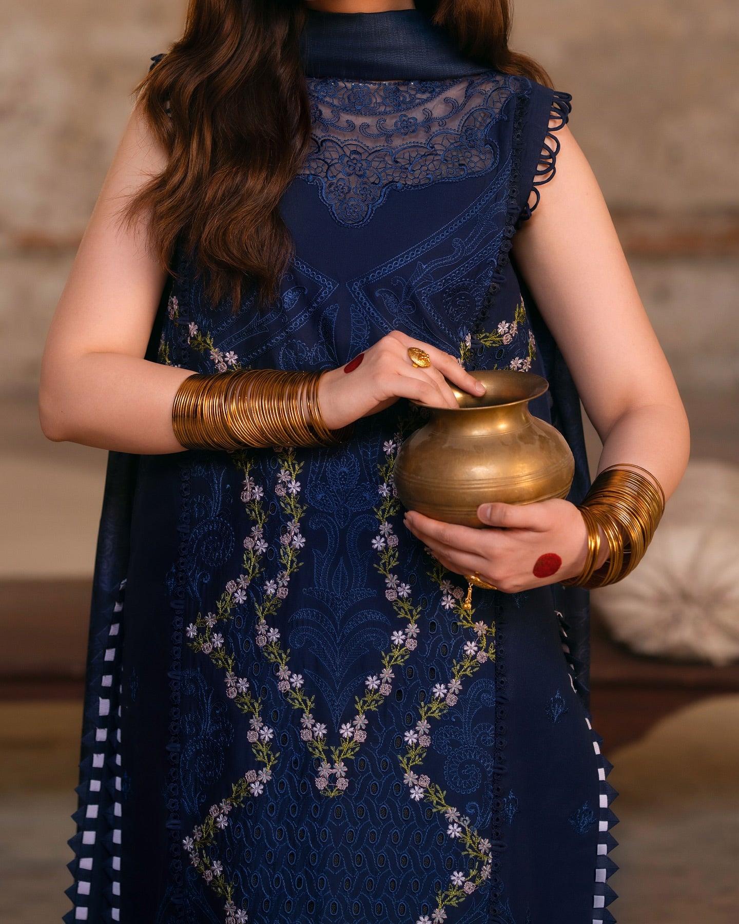 Navy Blue MI - 05 | 3 PC LAWN | Mastani Vol 2 Luxury Lawn 25