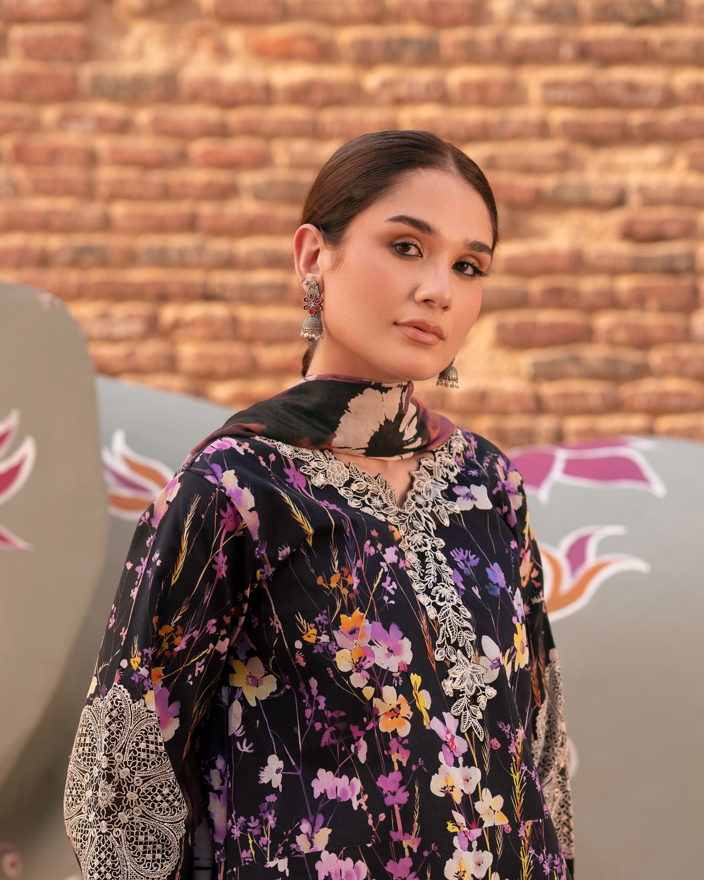 Black MI - 09 | 3 PC LAWN | Mastani Vol 2 Luxury Lawn