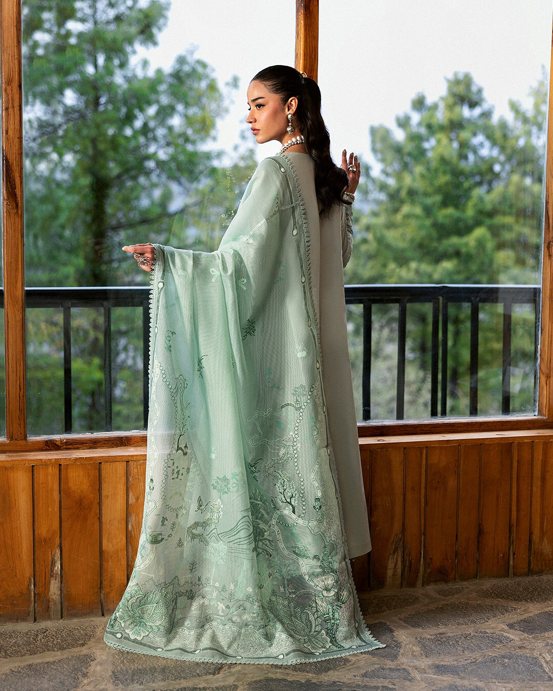 Elira Embroidered Lawn | Qalamkari 2025