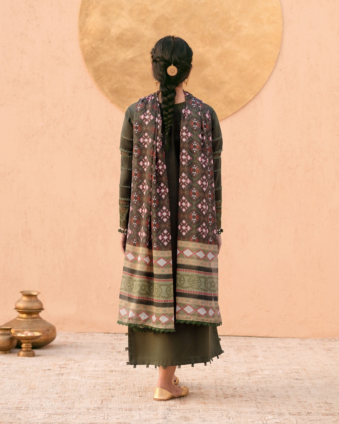 Olive Green MI - 08 | 3 PC LAWN | Mastani Vol 2 Luxury Lawn