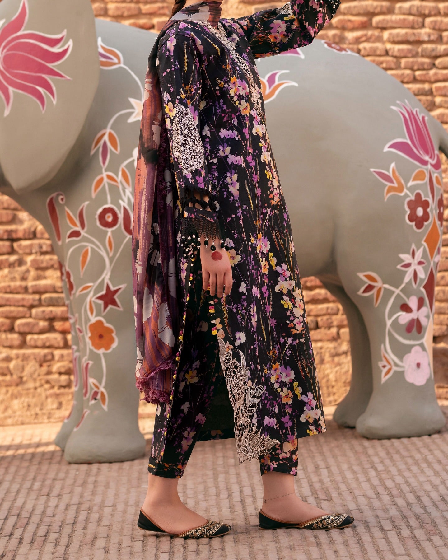 Black MI - 09 | 3 PC LAWN | Mastani Vol 2 Luxury Lawn