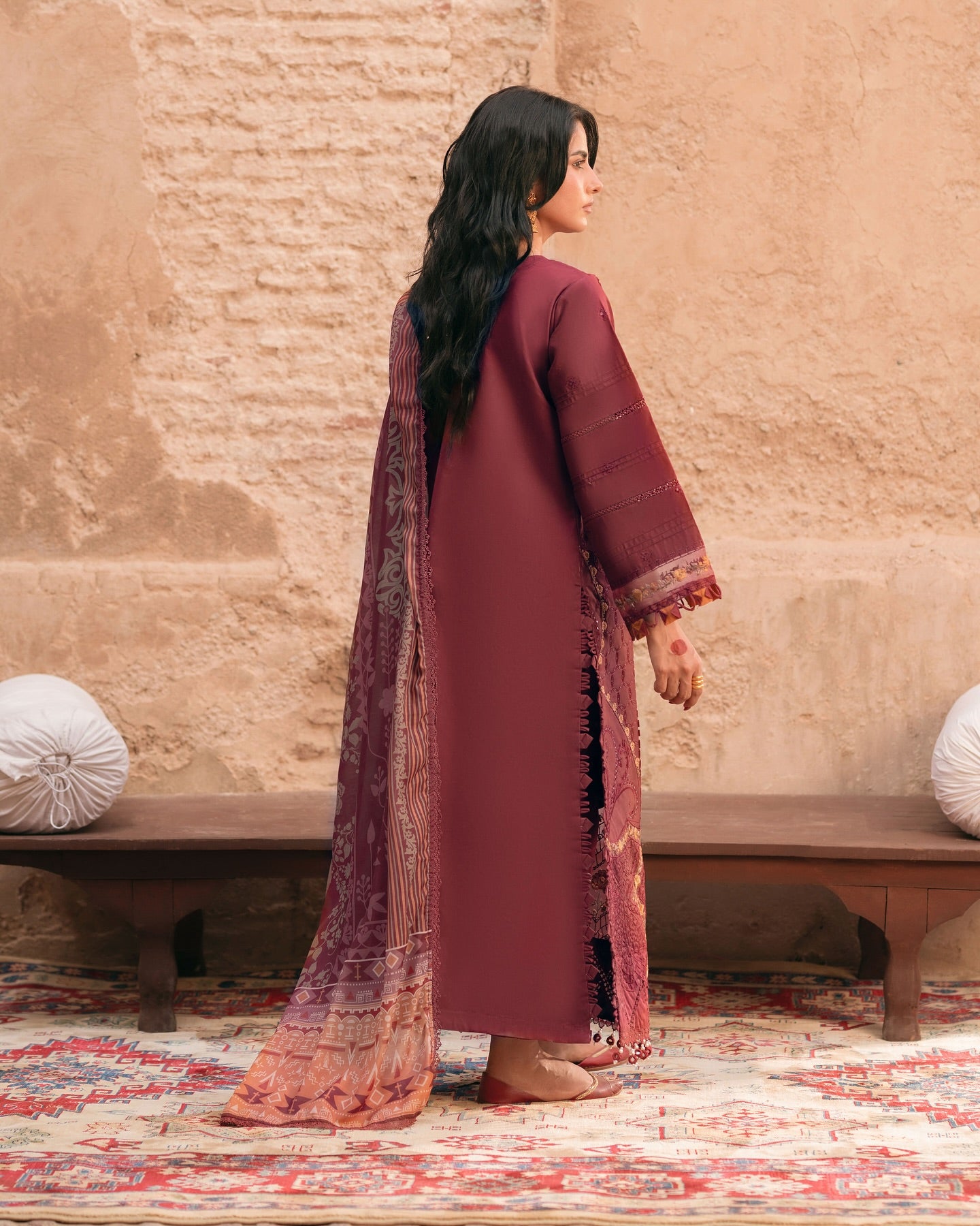 Maroon MI - 12 | 3 PC LAWN | Mastani Vol 2 Luxury Lawn 25