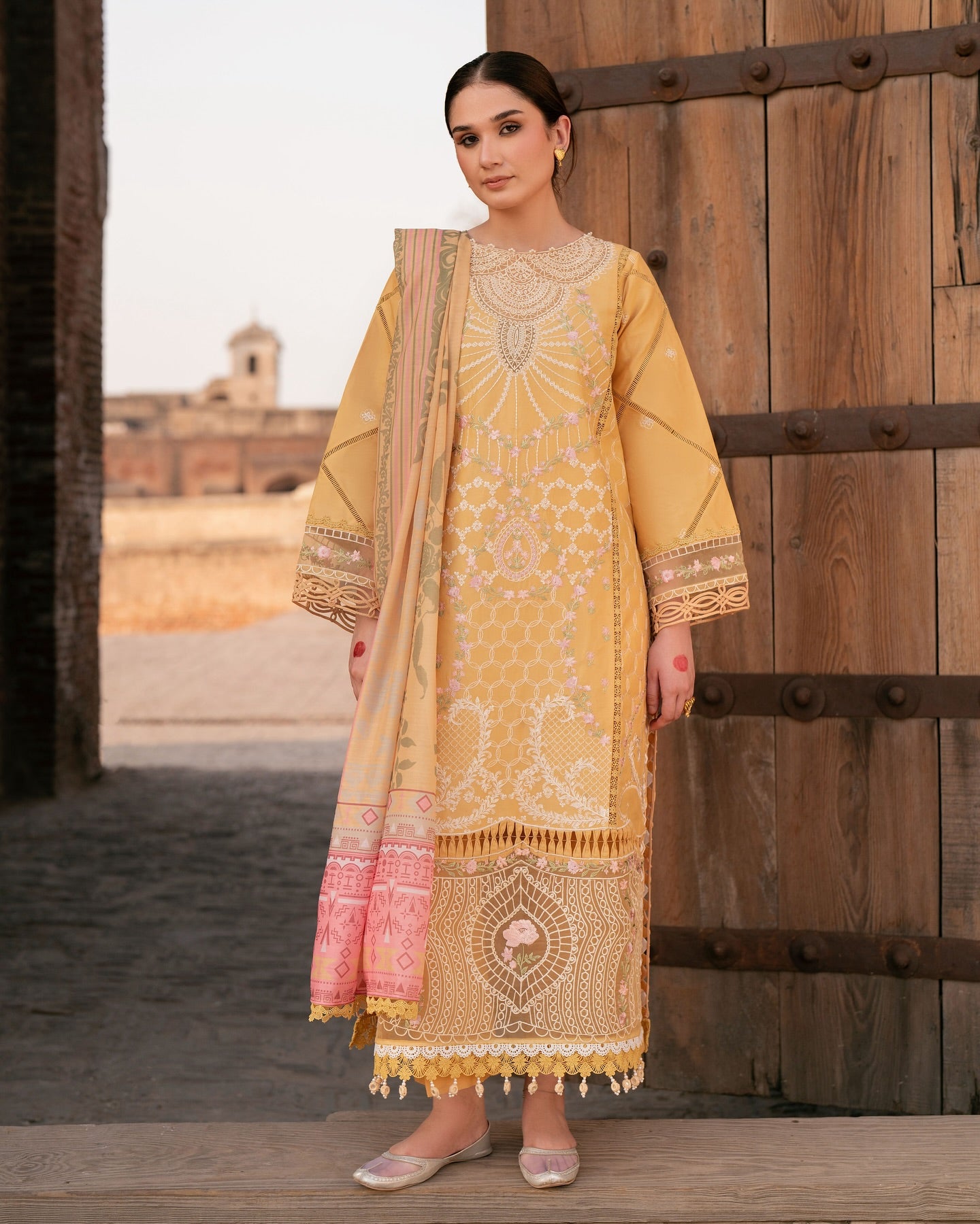 Pale Yellow MI - 11 | 3 PC LAWN | Mastani Vol 2 Luxury lawn 25