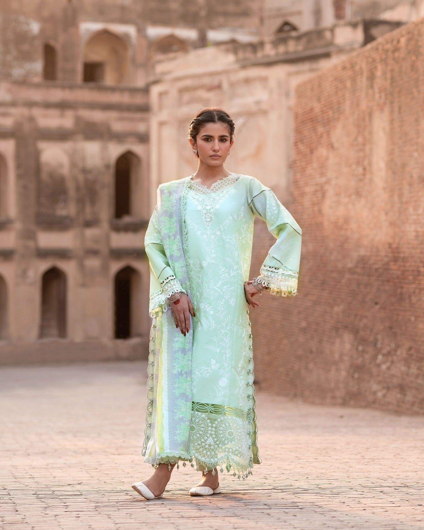 Pistachio Green MI - 04 | 3 PC LAWN PARISHAY | Mastani Vol 2 Luxury Lawn 25