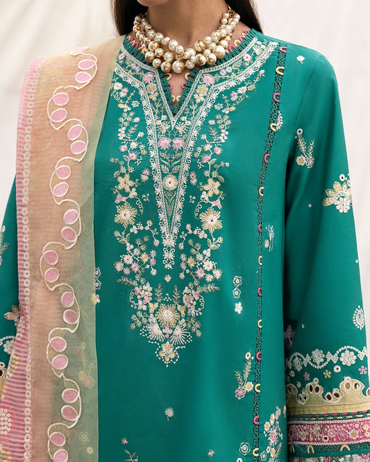 Elida Embroidered Lawn | Qlinekari 2025
