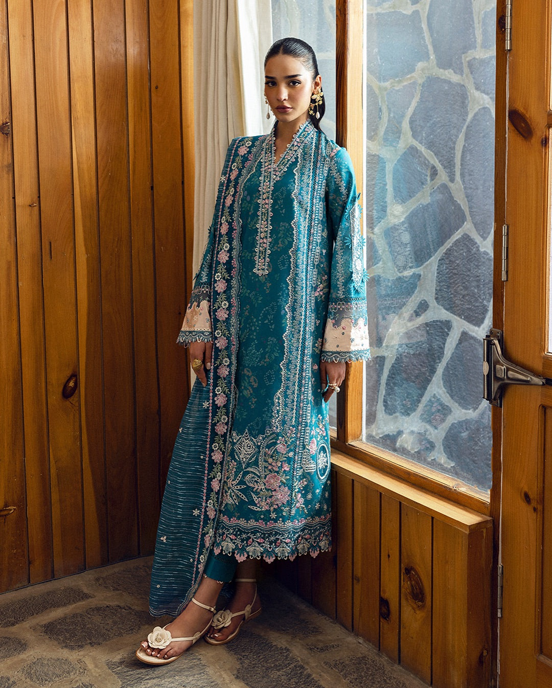 Fina Embroidered Lawn | Qalamkari 2025