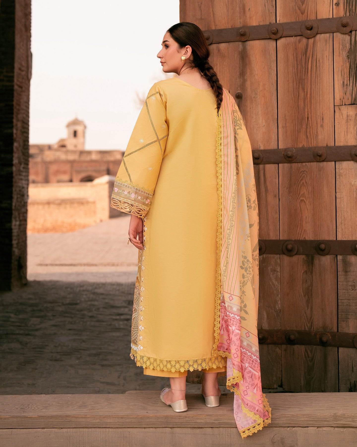 Pale Yellow MI - 11 | 3 PC LAWN | Mastani Vol 2 Luxury lawn 25