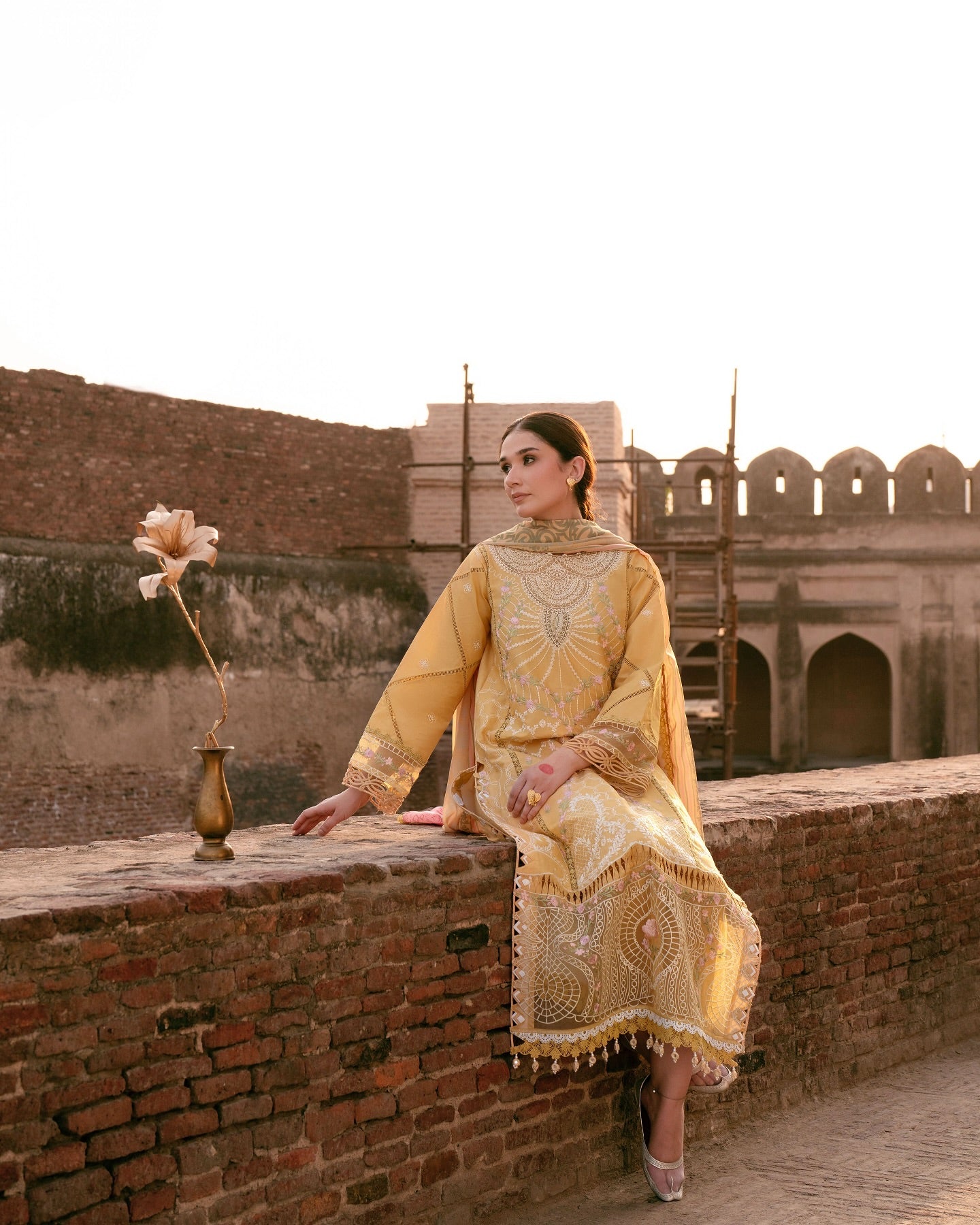 Pale Yellow MI - 11 | 3 PC LAWN | Mastani Vol 2 Luxury lawn 25
