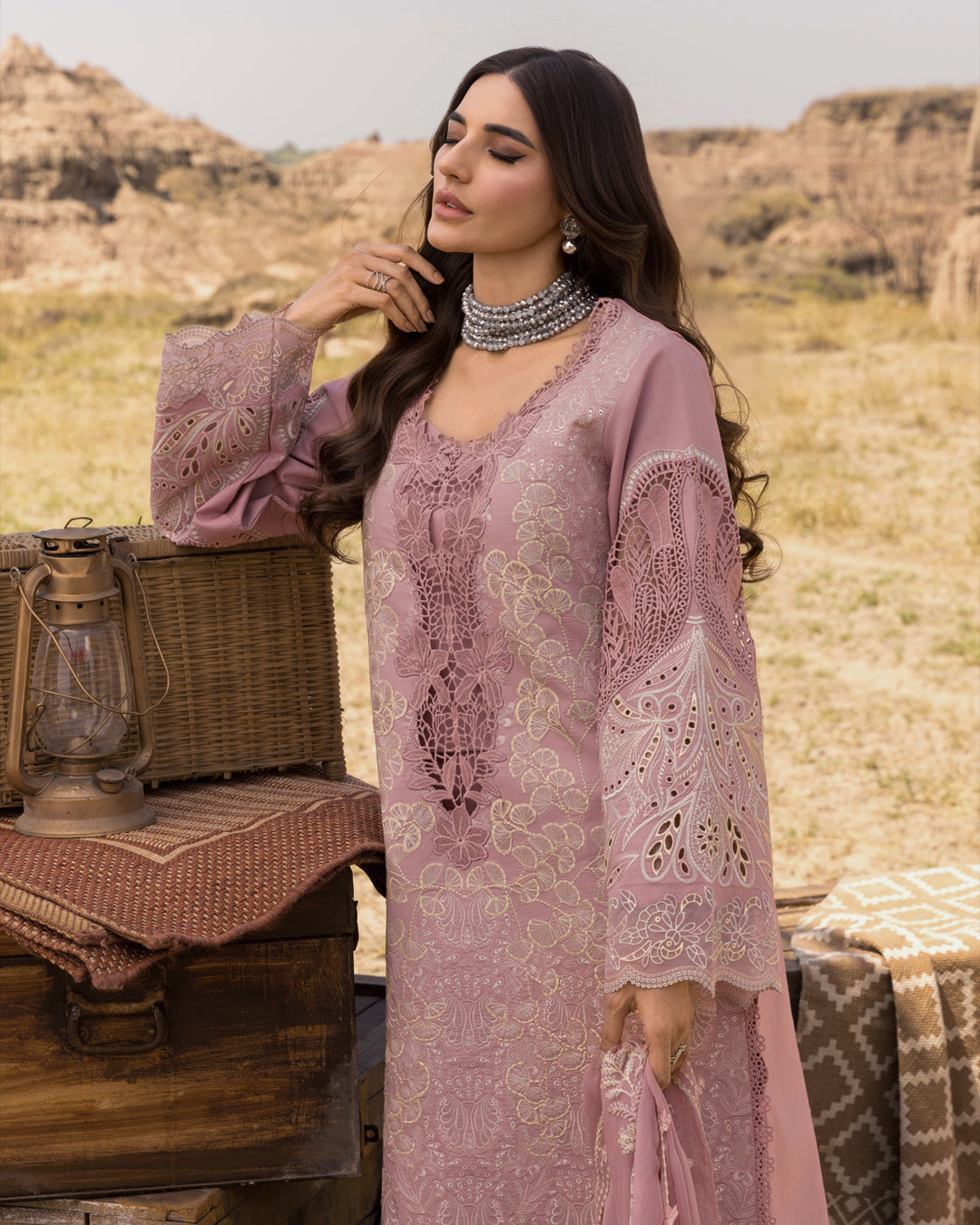 AYSEL 02 - Pink ORGANZA | RANG RASIYA 2025 COLLECTION
