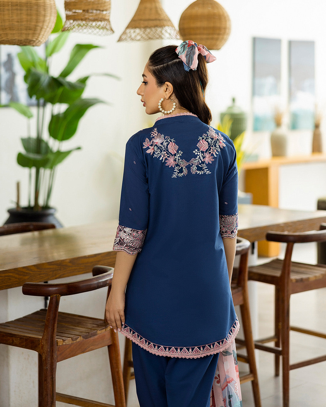 Zainab Chottani - Elisa 14 - Navy Blue 3 piece Printed Lawn | Tahra Lawn