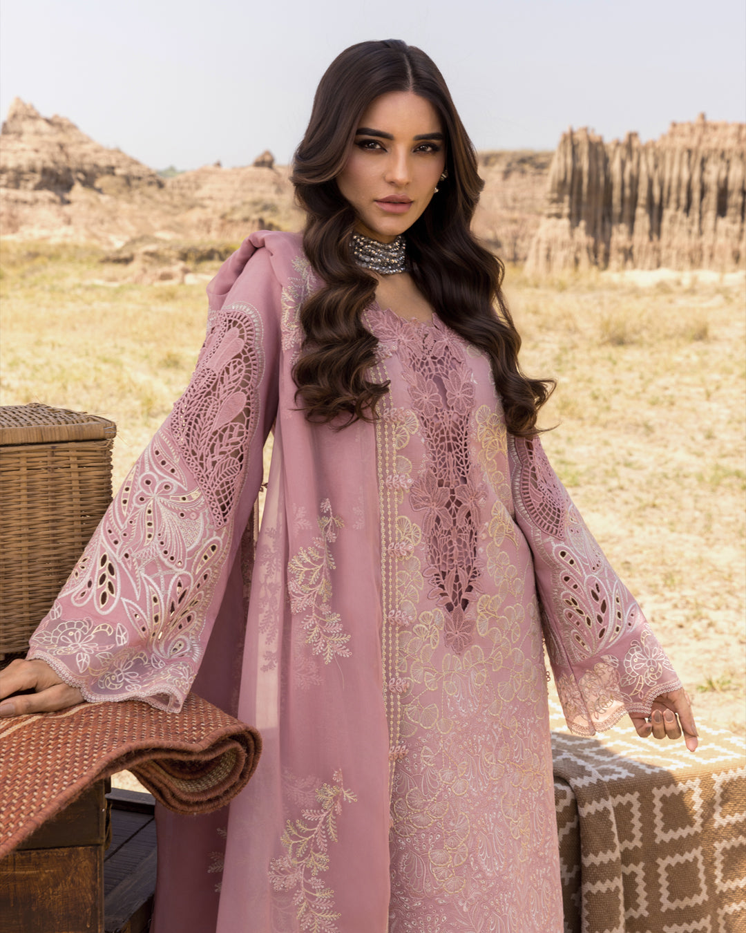 AYSEL 02 - Pink ORGANZA | RANG RASIYA 2025 COLLECTION