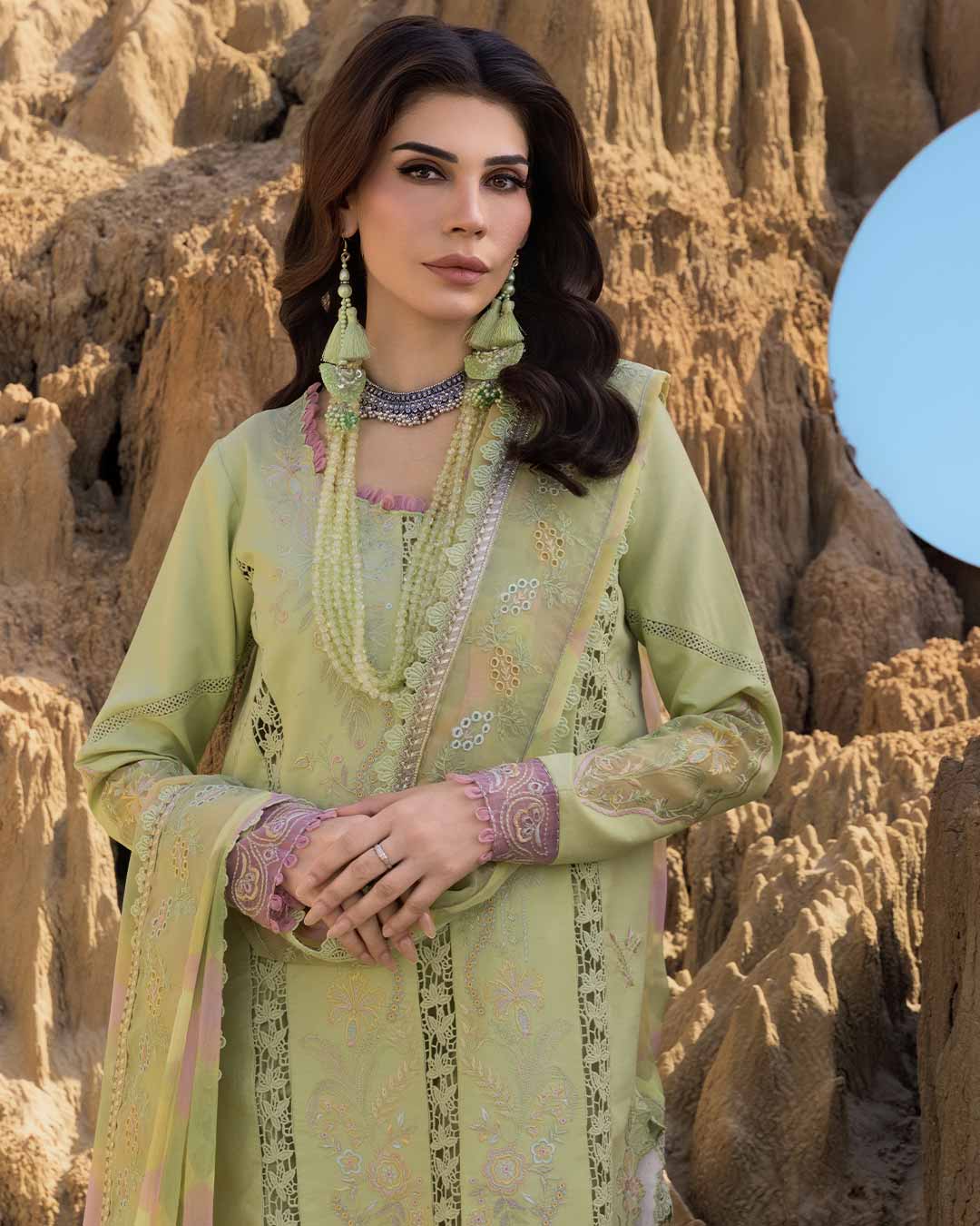 RANIA 10 - Lime Yellow Organza | RANG RASIYA 2025 COLLECTION
