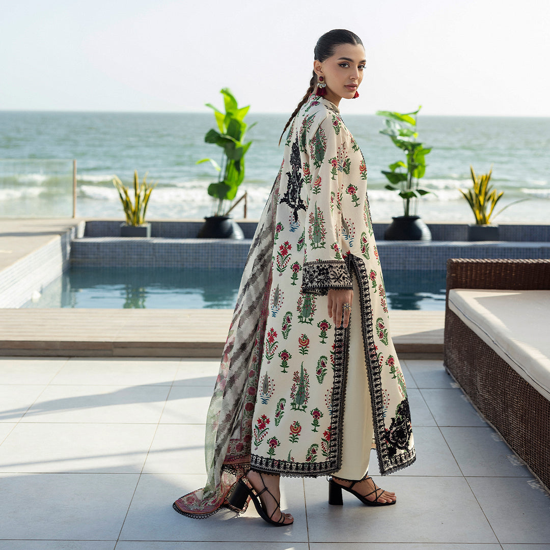 Zainab Chottani - Azureh 05 - OFF WHITE 3 piece Printed Lawn | Tahra Lawn