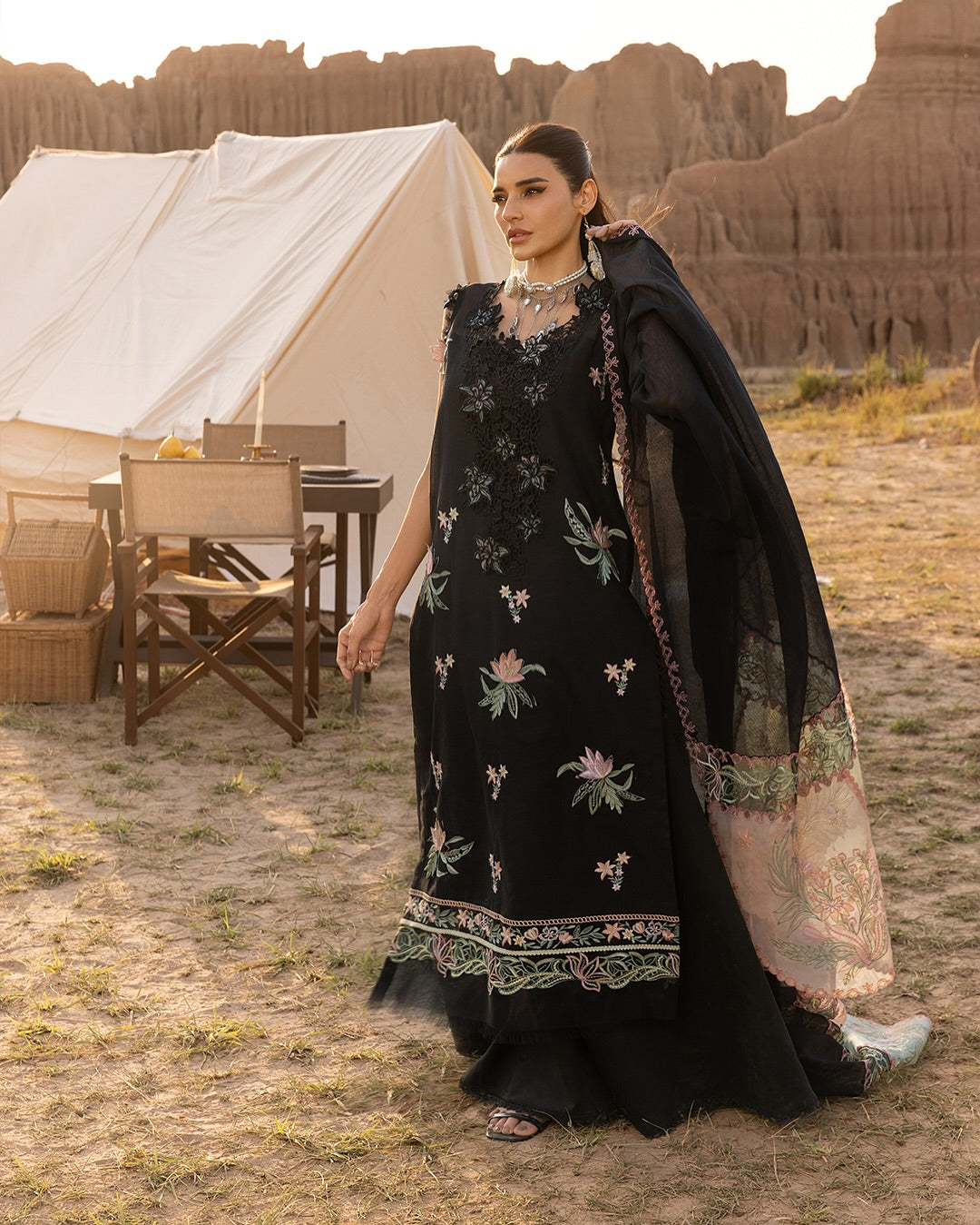 ZOYA 05 - Black Organza | RANG RASIYA 2025 COLLECTION