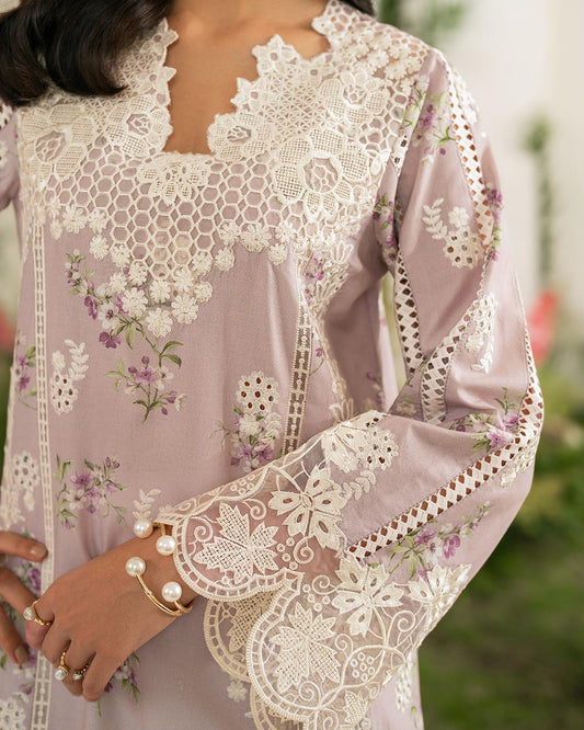 Lavender Purple Emboideed Lawn | Iznik IFE-09 Festive Edition