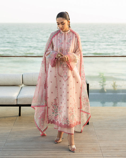 Zainab Chottani - Kaira 13 - Light Pink 3 piece Printed Lawn | Tahara Lawn