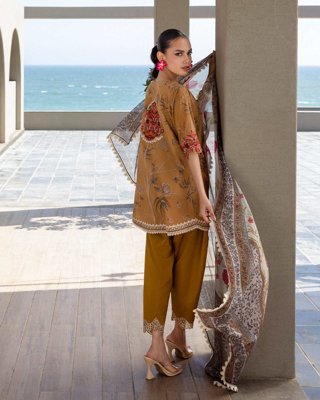 Zainab Chottani - Rahma 06 - Mustard Yellow 3 piece Printed Lawn | Tahra Lawn