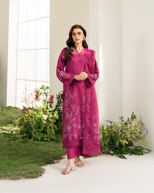Bold Pink Embroidered Lawn | Iznik IFE-07 Festive Edition