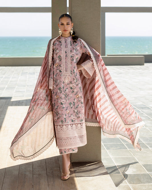 Zainab Chottani - Maraya 09 - Tea Pink 3 piece lawn | Tahra Edition