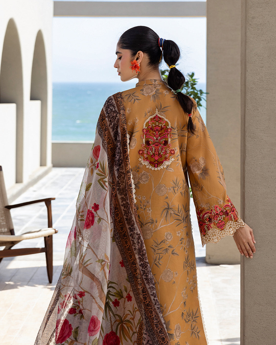 Zainab Chottani - Rahma 06 - Mustard Yellow 3 piece Printed Lawn | Tahra Lawn
