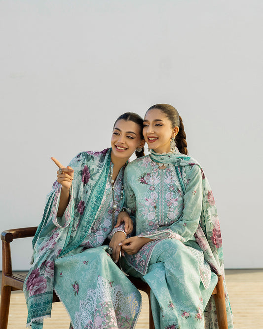 Zainab Chottani - Anahita 02 - Mint Green 3 piece Printed Lawn | Tahra Lawn