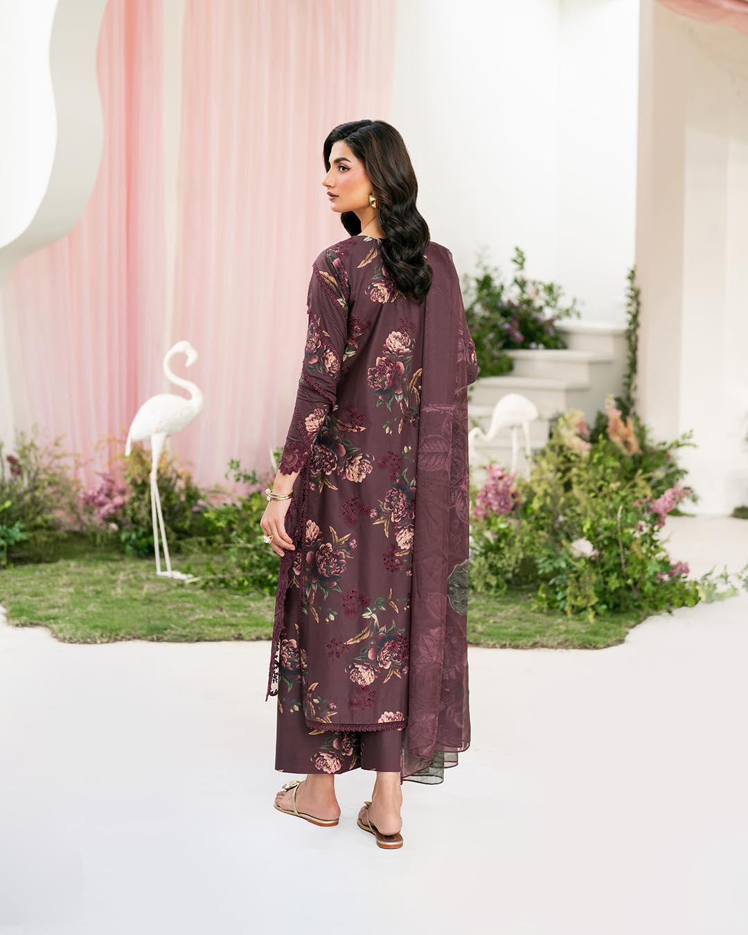 Burgundy Embroidered Lawn | Iznik IFE-10 Festive Edition