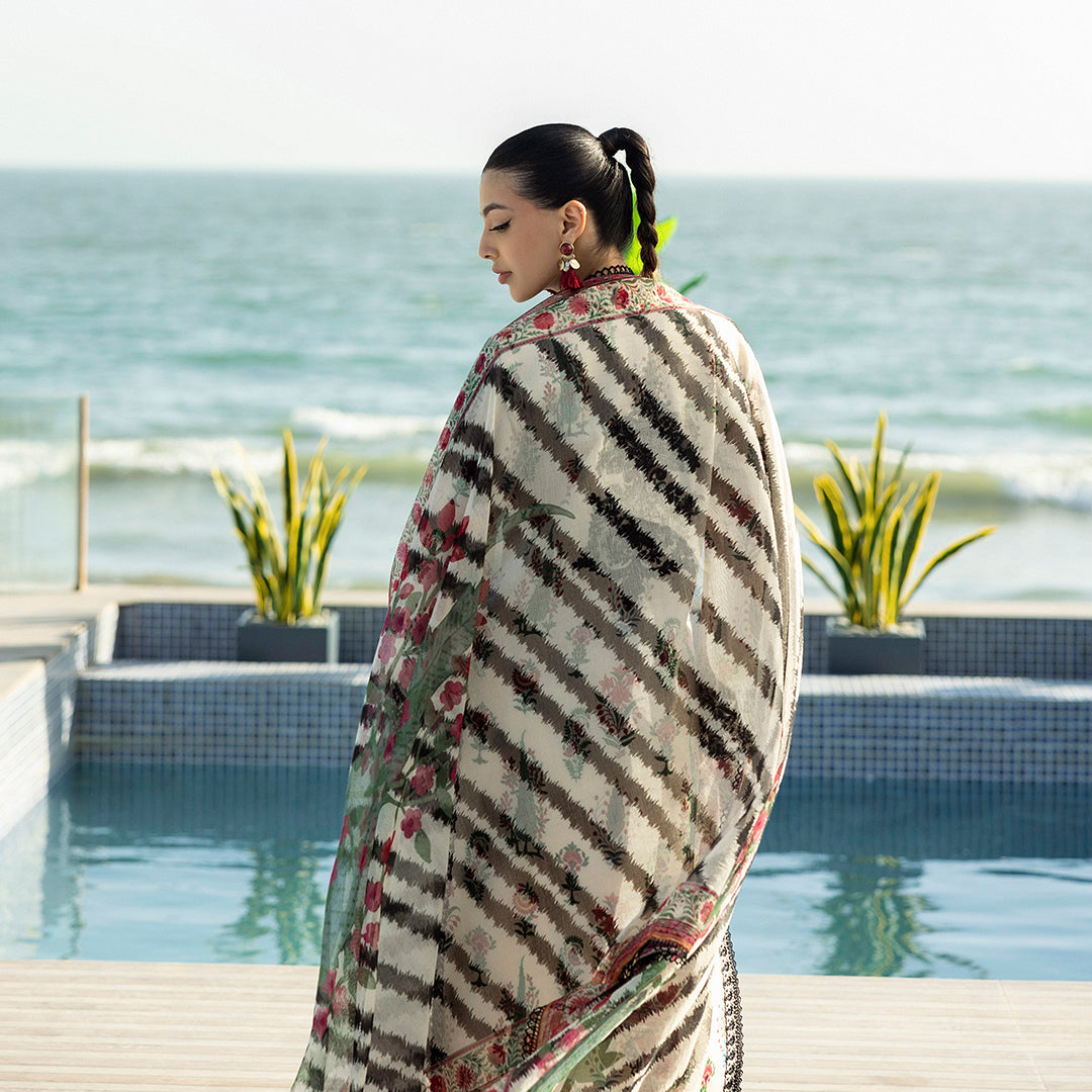 Zainab Chottani - Azureh 05 - OFF WHITE 3 piece Printed Lawn | Tahra Lawn