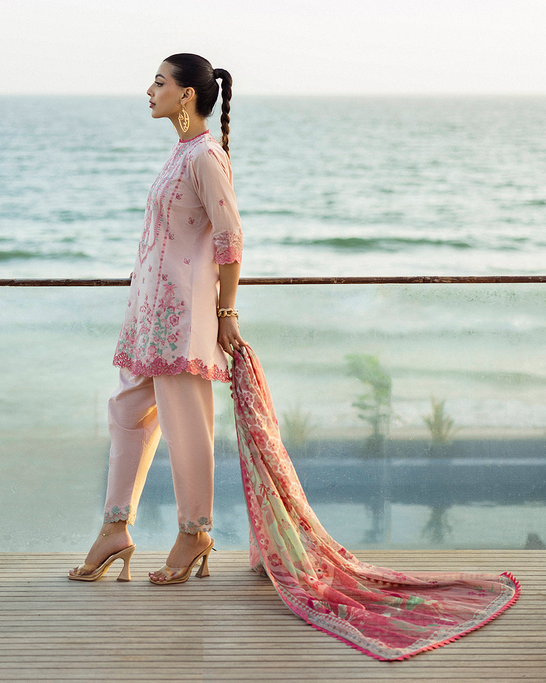 Zainab Chottani - Kaira 13 - Light Pink 3 piece Printed Lawn | Tahara Lawn