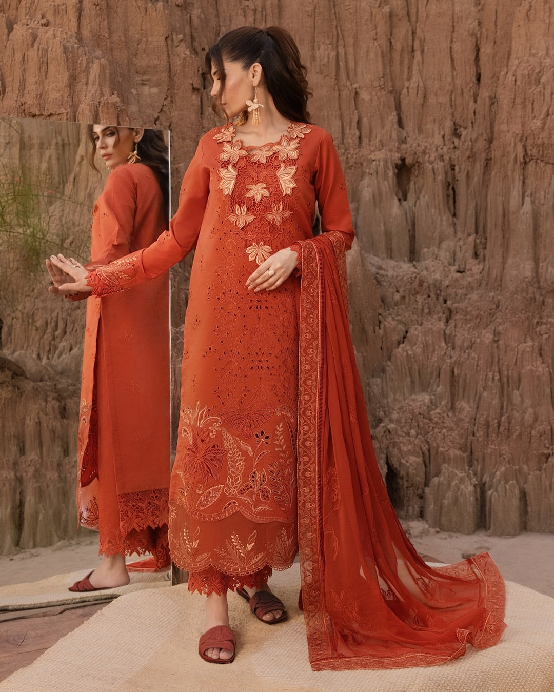 MAHI 03 - Orange Organza | RANG RASIYA 2025 COLLECTION