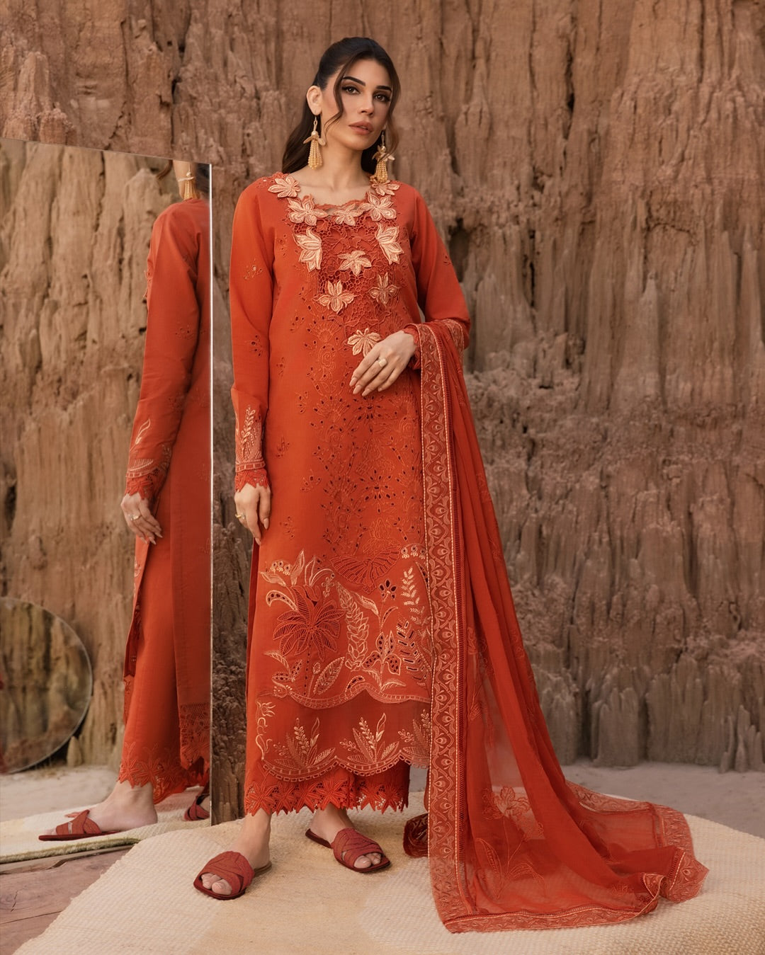 MAHI 03 - Orange Organza | RANG RASIYA 2025 COLLECTION