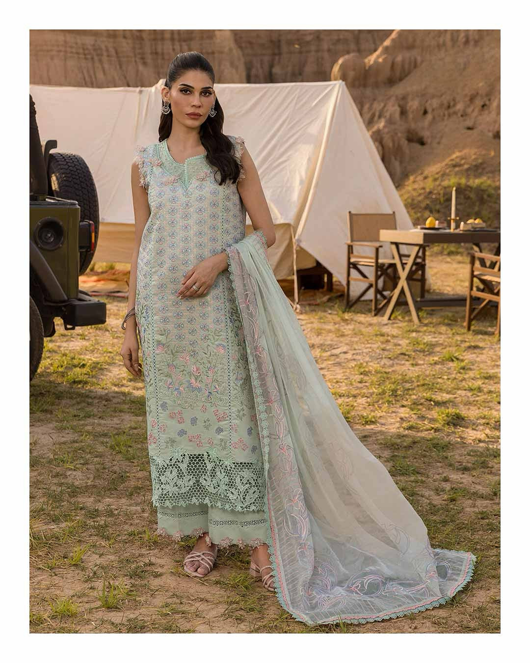 NADINE 08 - Pistachio Green Organza | RANG RASIYA 2025 COLLECTION