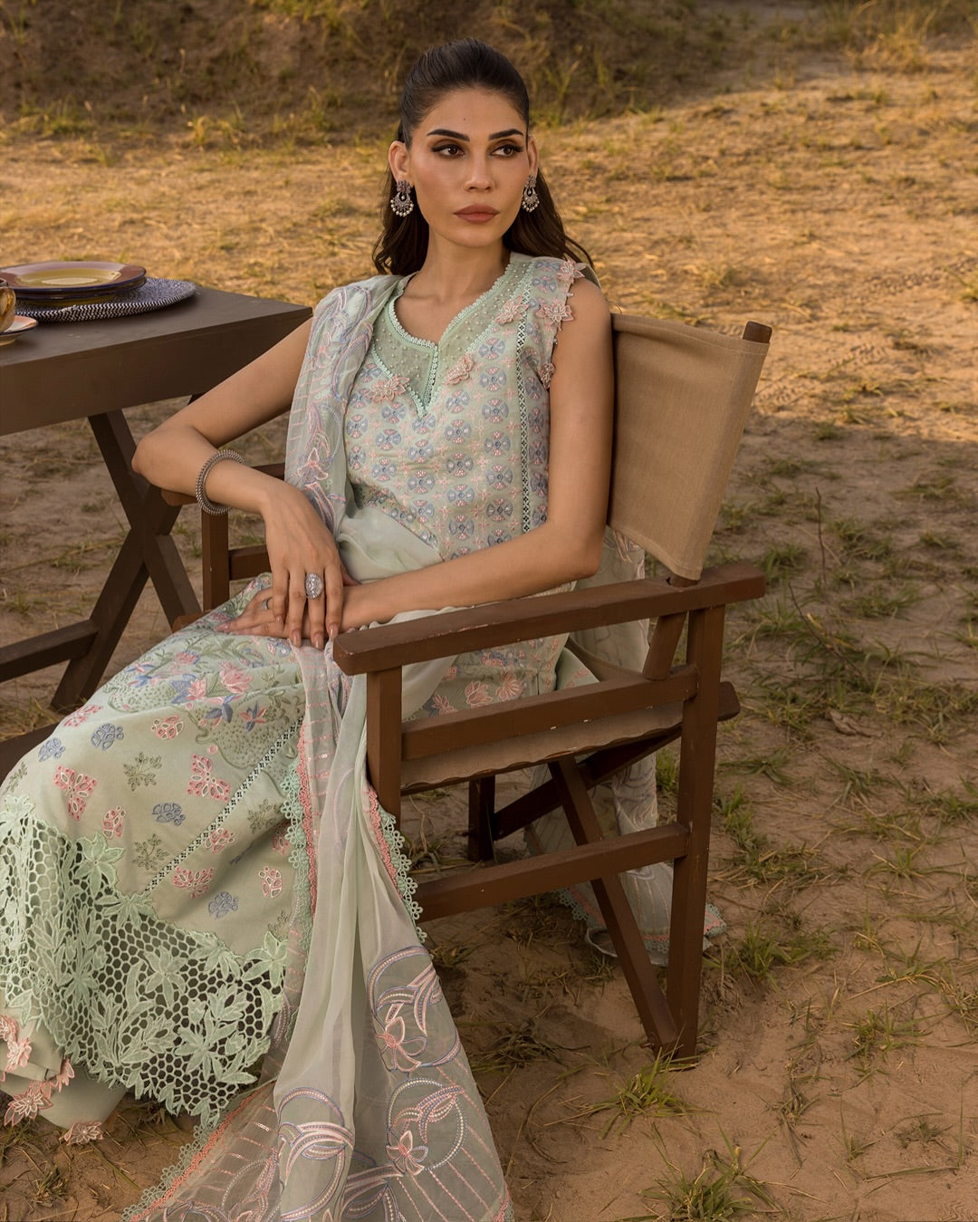 NADINE 08 - Pistachio Green Organza | RANG RASIYA 2025 COLLECTION