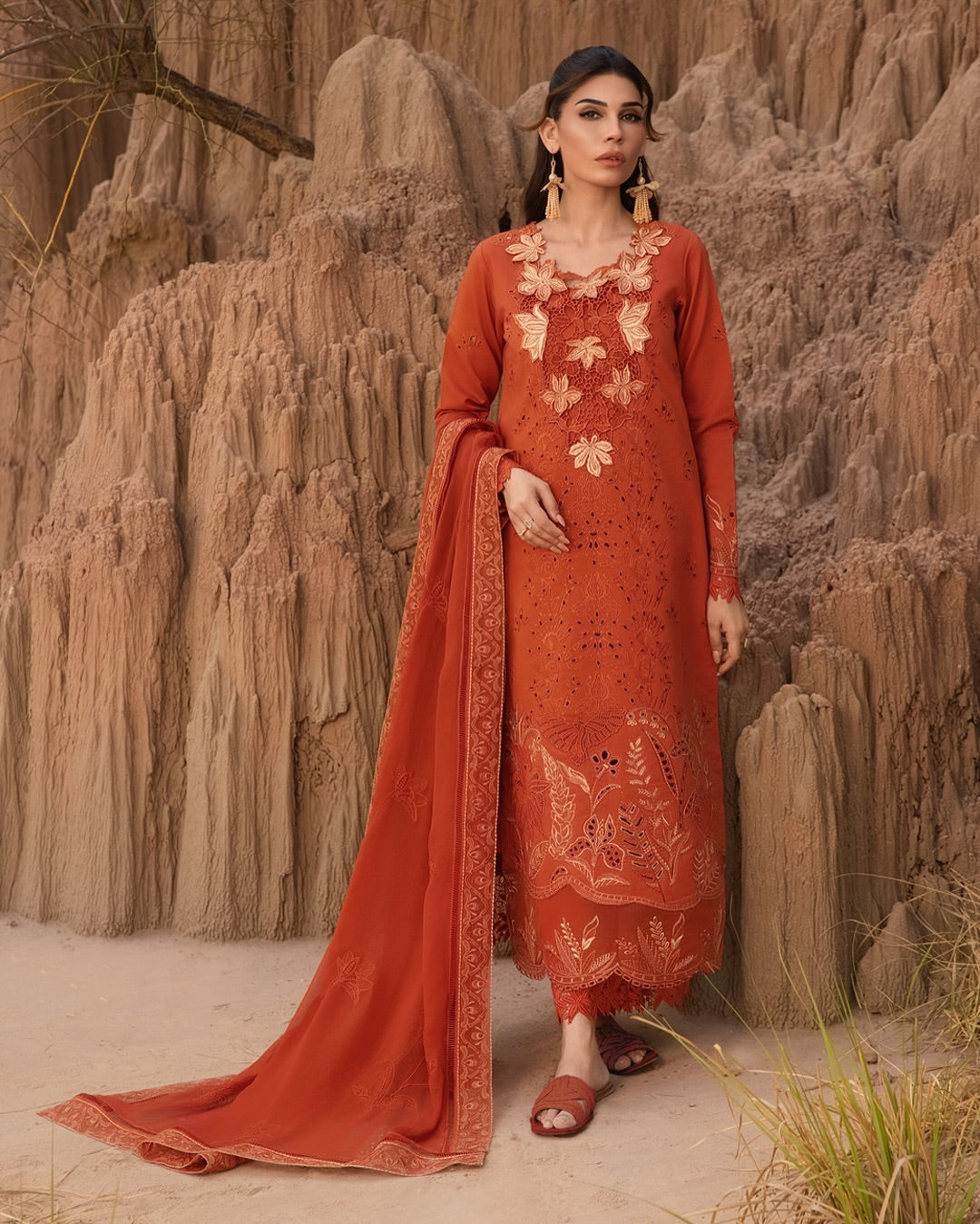 MAHI 03 - Orange Organza | RANG RASIYA 2025 COLLECTION