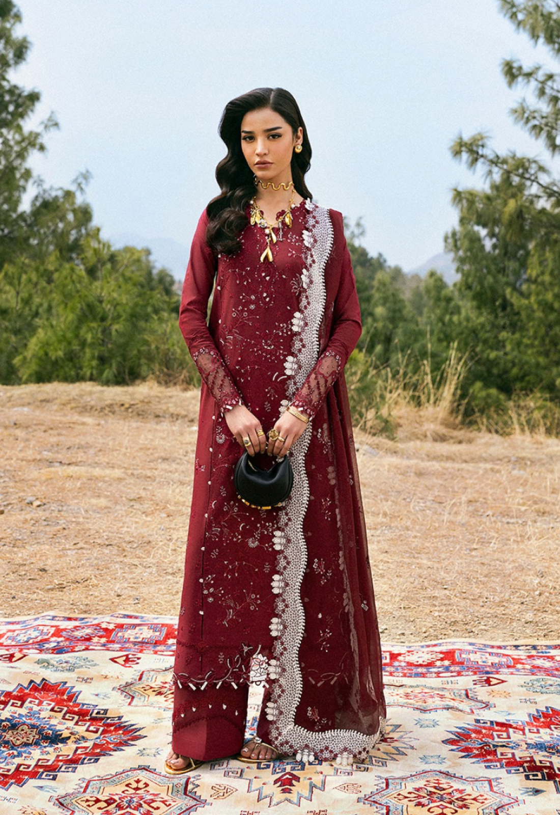 Aila Embroidered Lawn | Qlinekari 2025