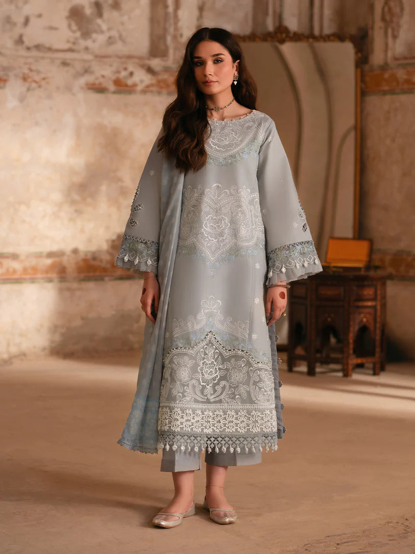 Soft Grey MI - 02 | 3 PC LAWN Parishay | Mastani Luxury Lawn 25