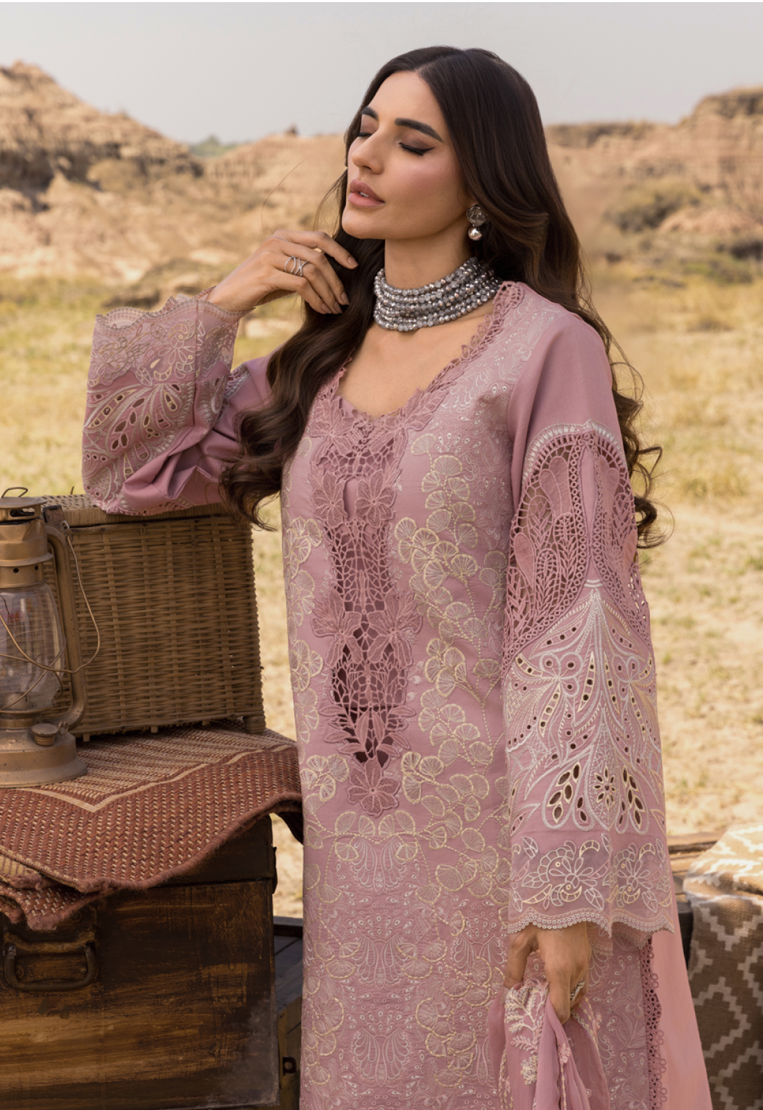 AYSEL 02 - Pink ORGANZA | RANG RASIYA 2025 COLLECTION