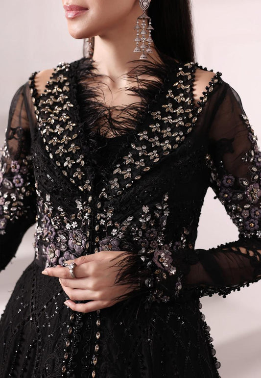 MARIA.B - Black Embroidered Organza | BD-3004