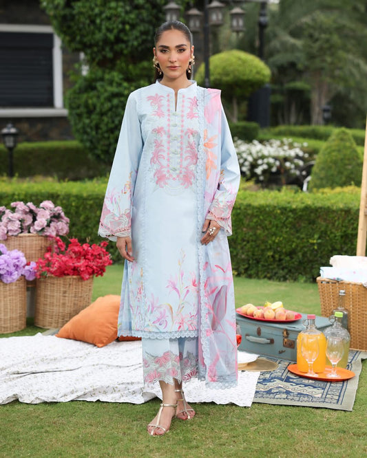 LARA 07 - Powder Blue Organza | RANG RASIYA LIFESTYLE SUMMER EDIT 2025