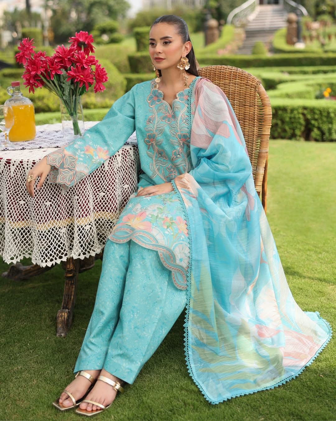 WALIYA 01 - Firozii Organza | RANG RASIYA LIFE STYLE SUMMER EDIT 2025