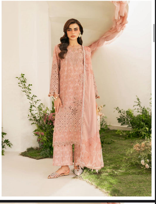 Peach Embroidered Lawn | Iznik IFE-12 Festive Edition