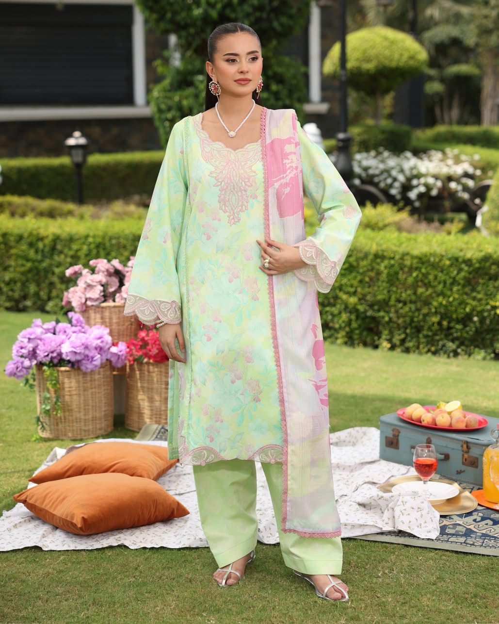 ZUBIYA 13 - Light Green Organza | RANG RASIYA LIFESTYLE SUMMER EDIT 2025
