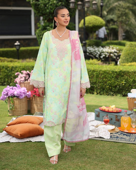 ZUBIYA 13 - Light Green Organza | RANG RASIYA LIFESTYLE SUMMER EDIT 2025