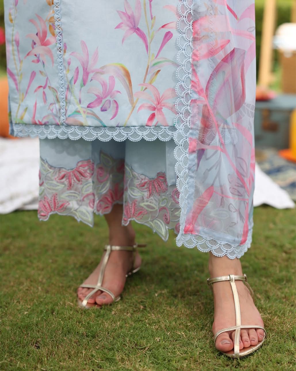 LARA 07 - Powder Blue Organza | RANG RASIYA LIFESTYLE SUMMER EDIT 2025