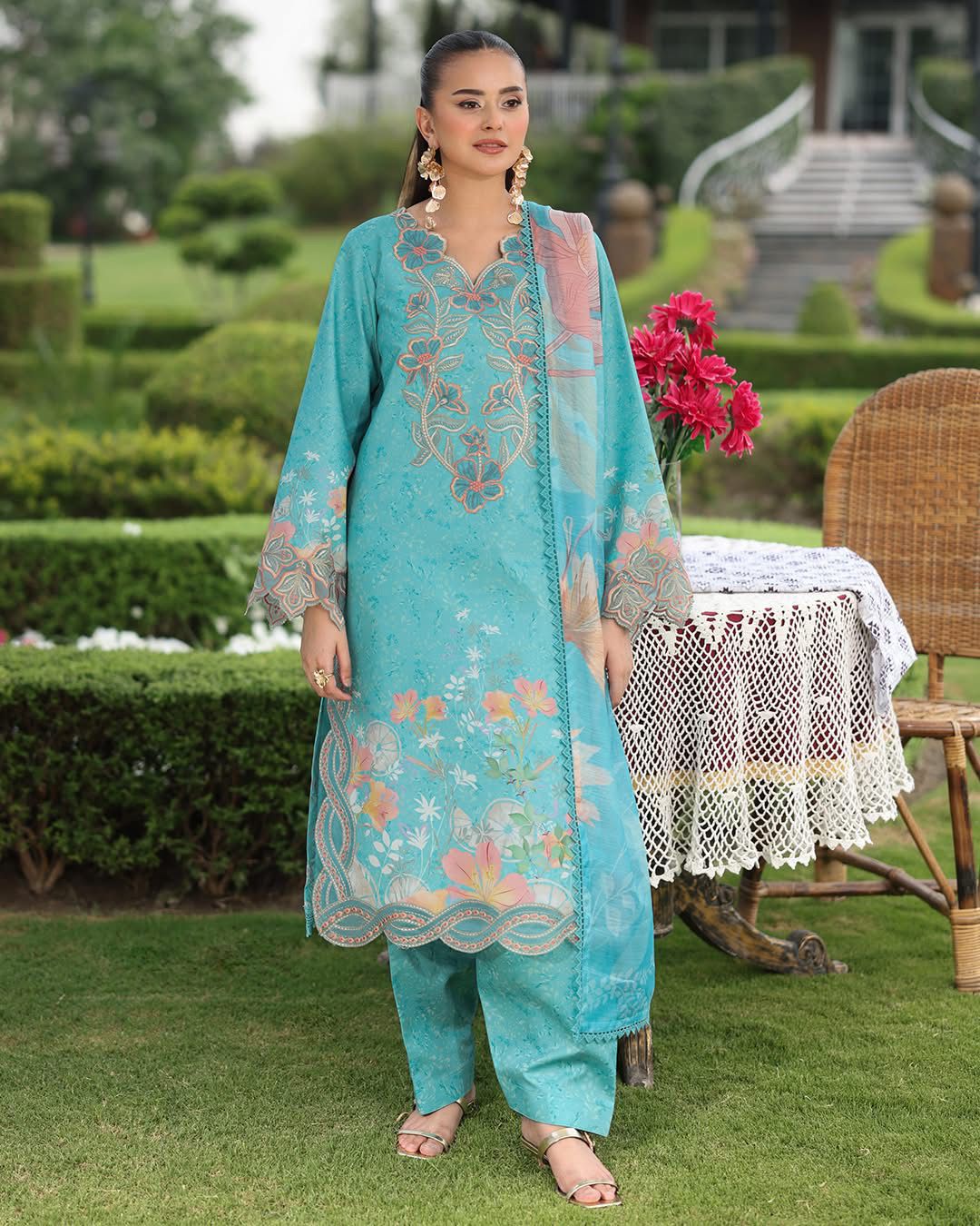WALIYA 01 - Firozii Organza | RANG RASIYA LIFE STYLE SUMMER EDIT 2025