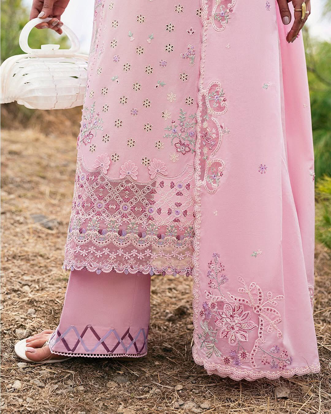 Freja Embroidred Lawn | Qlinekari 2025