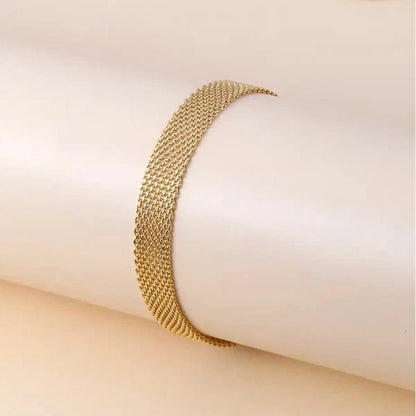 Golden Elegance Mesh Bracelet