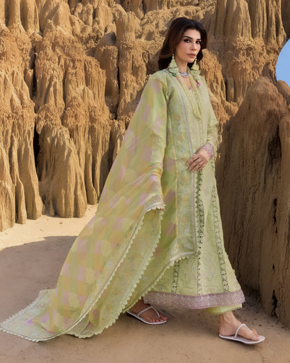RANIA 10 - Lime Yellow Organza | RANG RASIYA 2025 COLLECTION